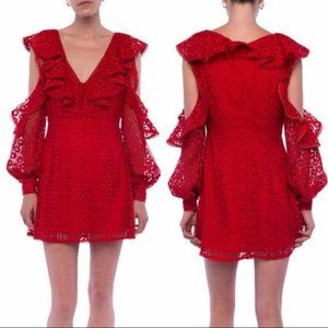 French Connection Massey Lace Red Dress